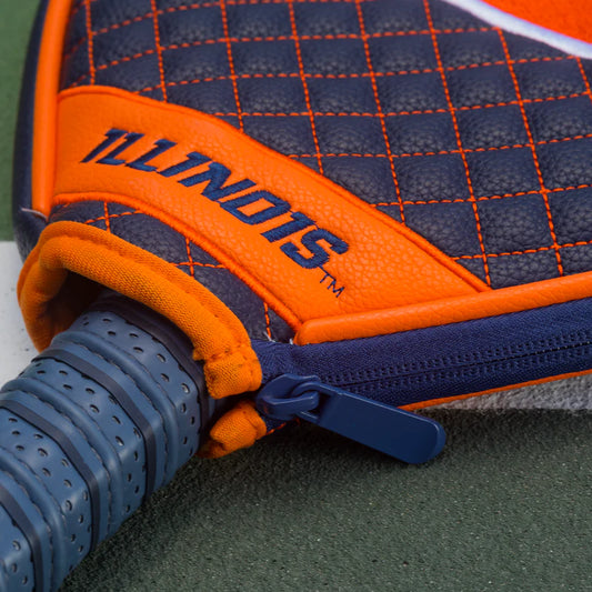 Illinois Fighting Illini Premium Quilted Pickleball Paddle Cover
