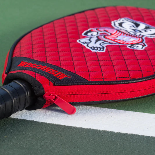Wisconsin Badgers Premium Quilted Pickleball Paddle Cover