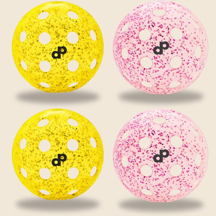 Pink & Yellow Glitter Pickleball Bundle