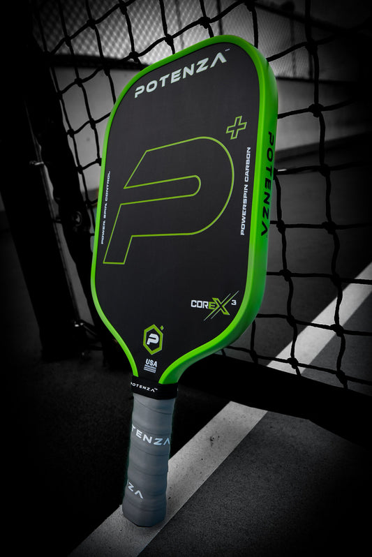 P+ PowerSpin Carbon COREx3 (Neon Green, Elongated Face)