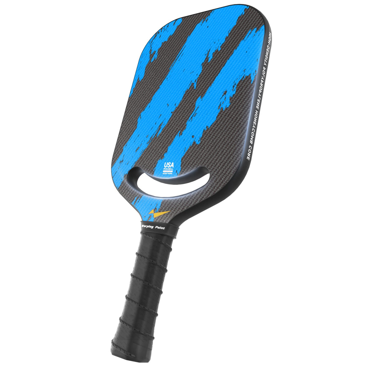 Ascent Power Sky Blue Paddle – 20mm 3K T300 Carbon Fiber Pickleball for Power & Precision