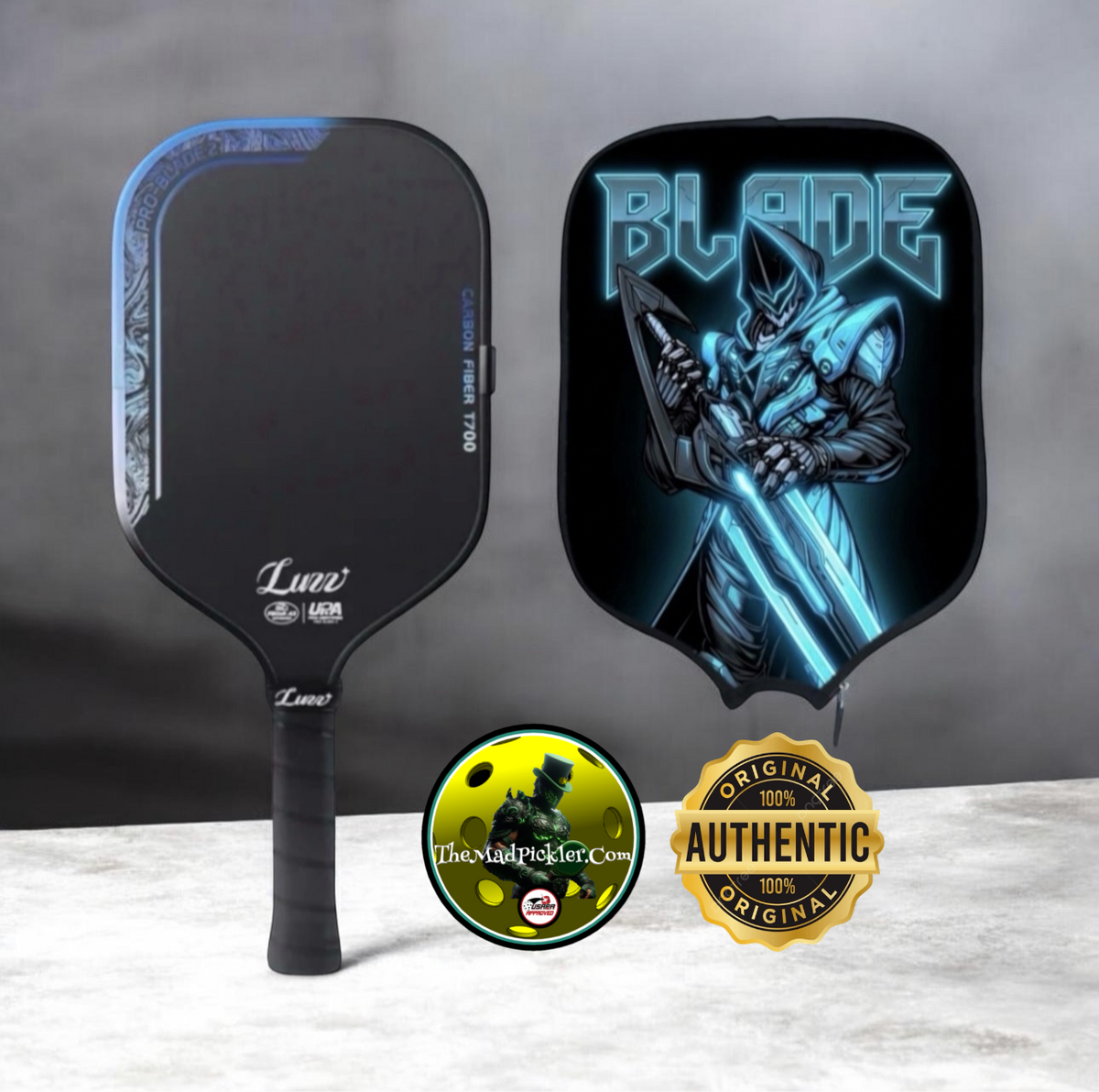 Luzz Limited Edition Pro Blade2 Pickleball Paddle & Mad Pickler Cover