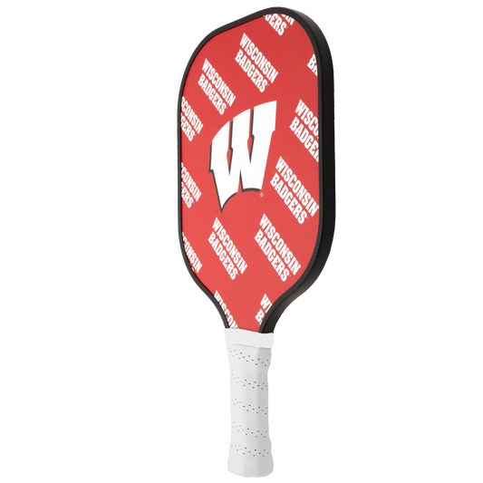 Wisconsin Badgers Pickleball Paddle | Carbon Fiber Face | 12mm Core - Club Rehab