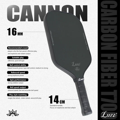 Luzz Pro Cannon Mad Pickler Edition Pickleball Paddle & Cover