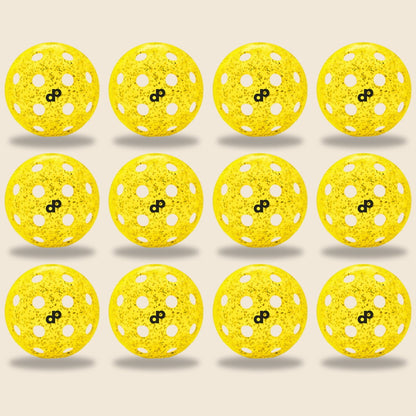 Yellow Glitter Outdoor Pickleballs