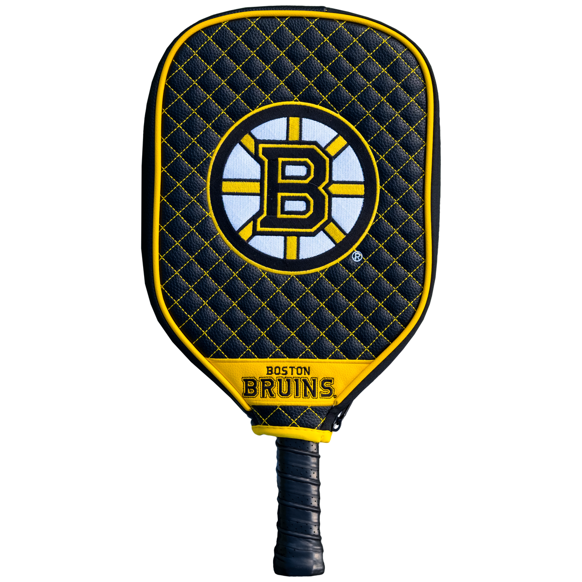 Boston Bruins Quilted Pickleball Paddle Cover (Black)