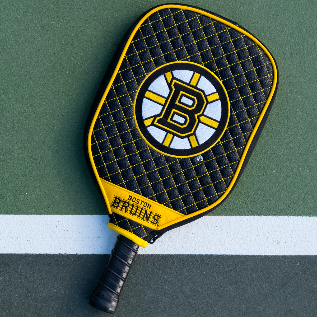 Boston Bruins Quilted Pickleball Paddle Cover (Black)