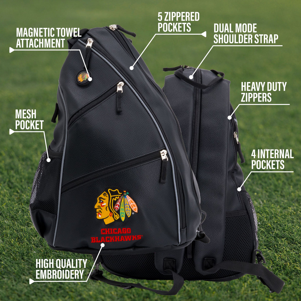 Chicago Blackhawks PU Leather Backpack