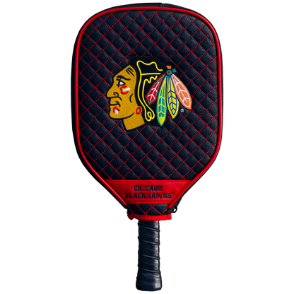Chicago Blackhawks Quilted Pickleball Paddle Cover (Black)