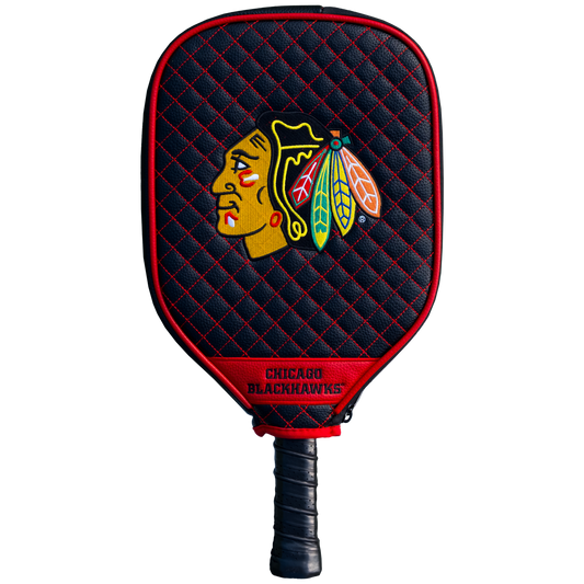 Chicago Blackhawks Quilted Pickleball Paddle Cover (Black)