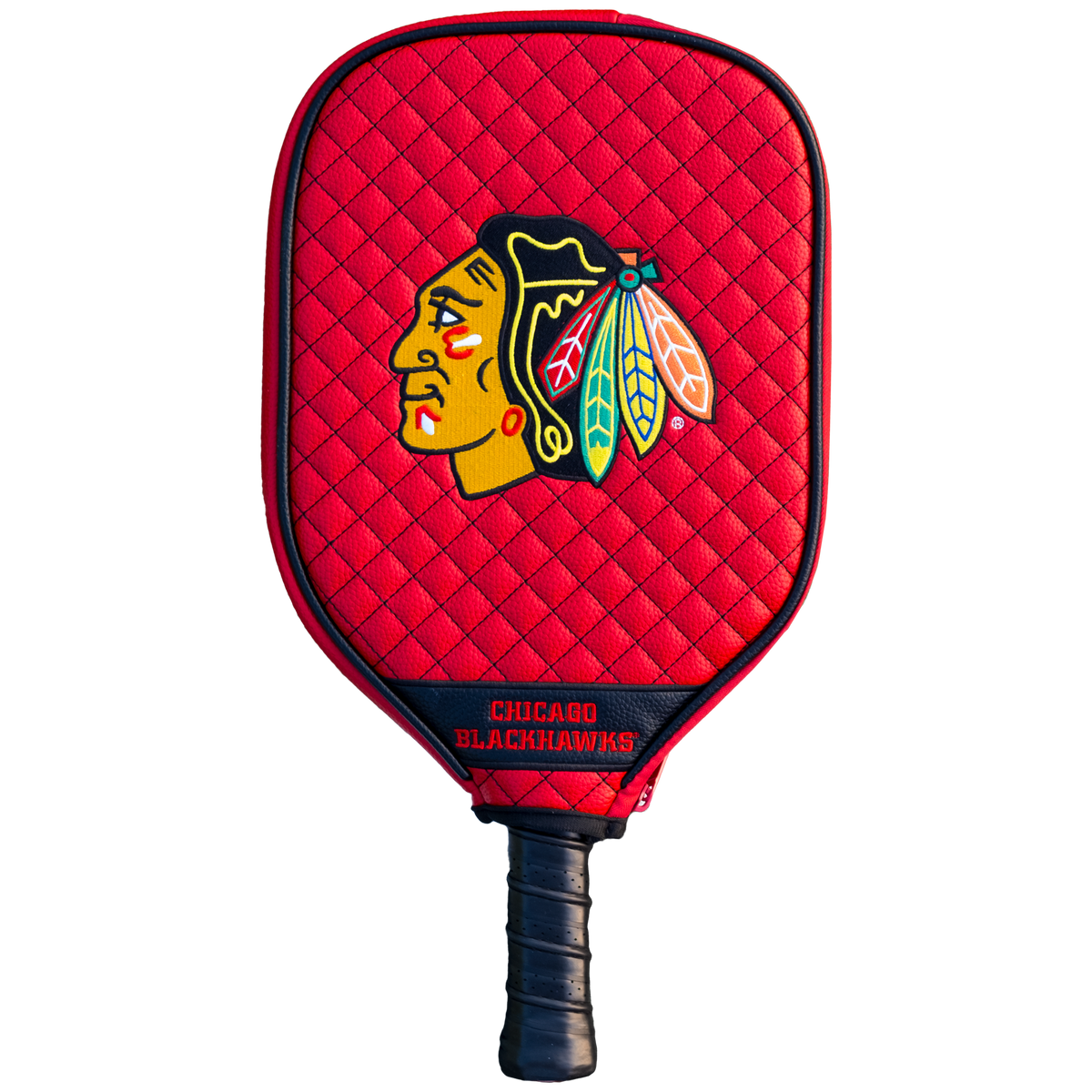 Chicago Blackhawks Quilted Pickleball Paddle Cover (Red)