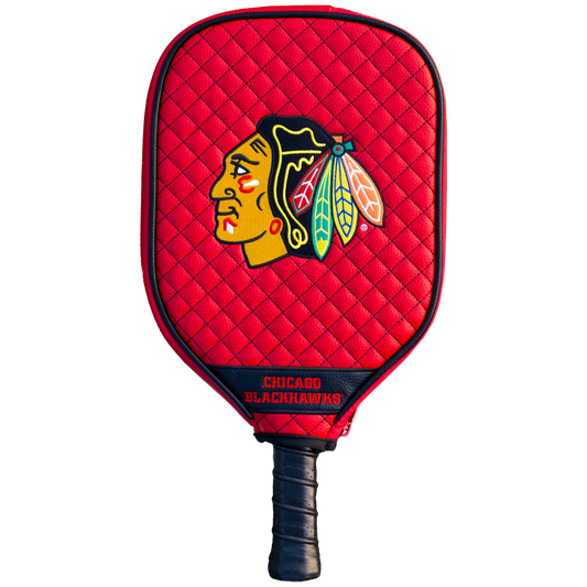 Chicago Blackhawks Quilted Pickleball Paddle Cover (Red)