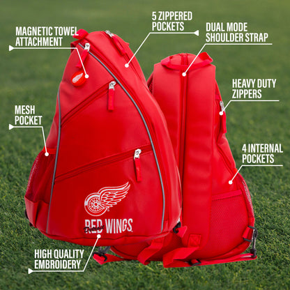 Detroit Red Wings PU Leather Backpack