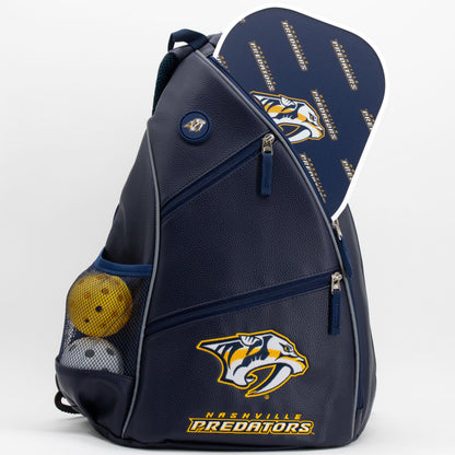 Nashville Predators PU Leather Backpack