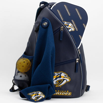 Nashville Predators PU Leather Backpack