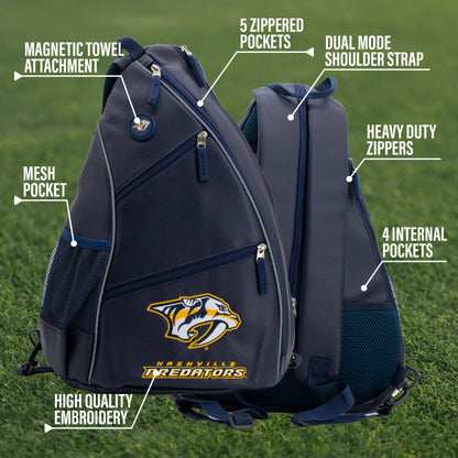 Nashville Predators PU Leather Backpack