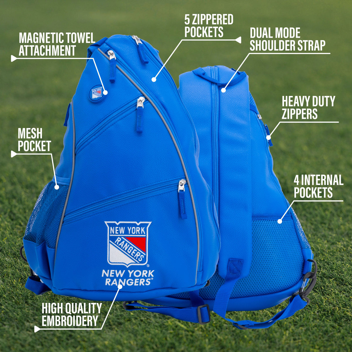 New York Rangers PU Leather Backpack