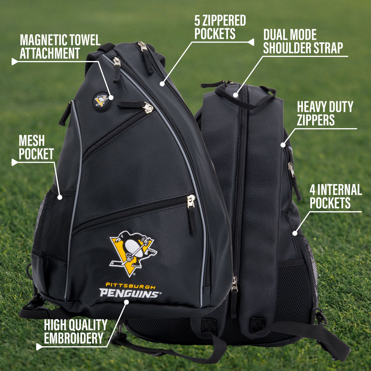 Pittsburgh Penguins PU Leather Backpack