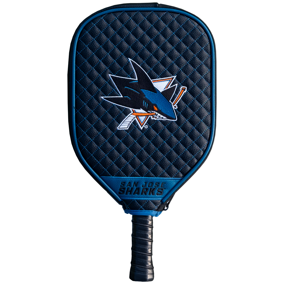 San Jose Sharks Quilted Pickleball Paddle Cover (Black)