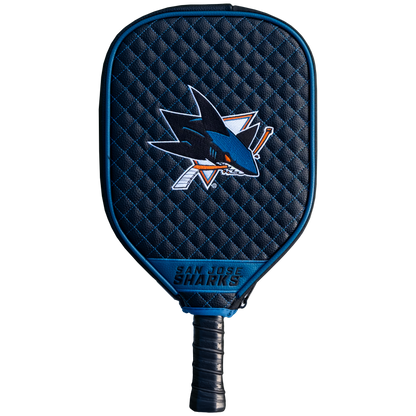 San Jose Sharks Quilted Pickleball Paddle Cover (Black)