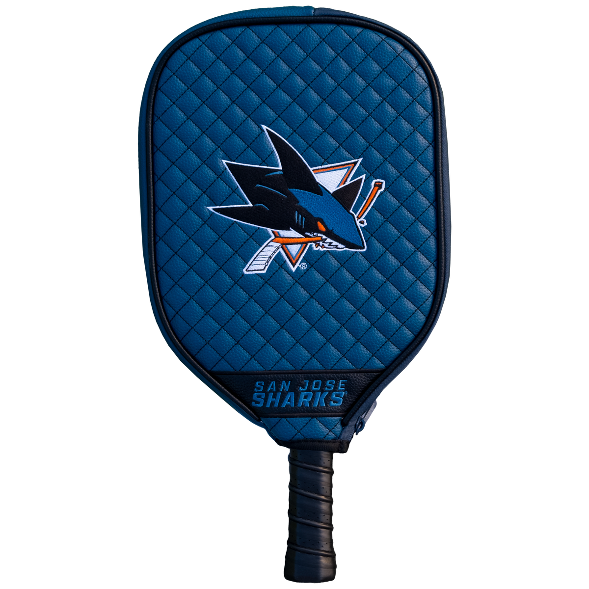 San Jose Sharks Quilted Pickleball Paddle Cover (Teal)