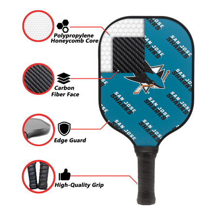 San Jose Sharks Pickleball Paddle
