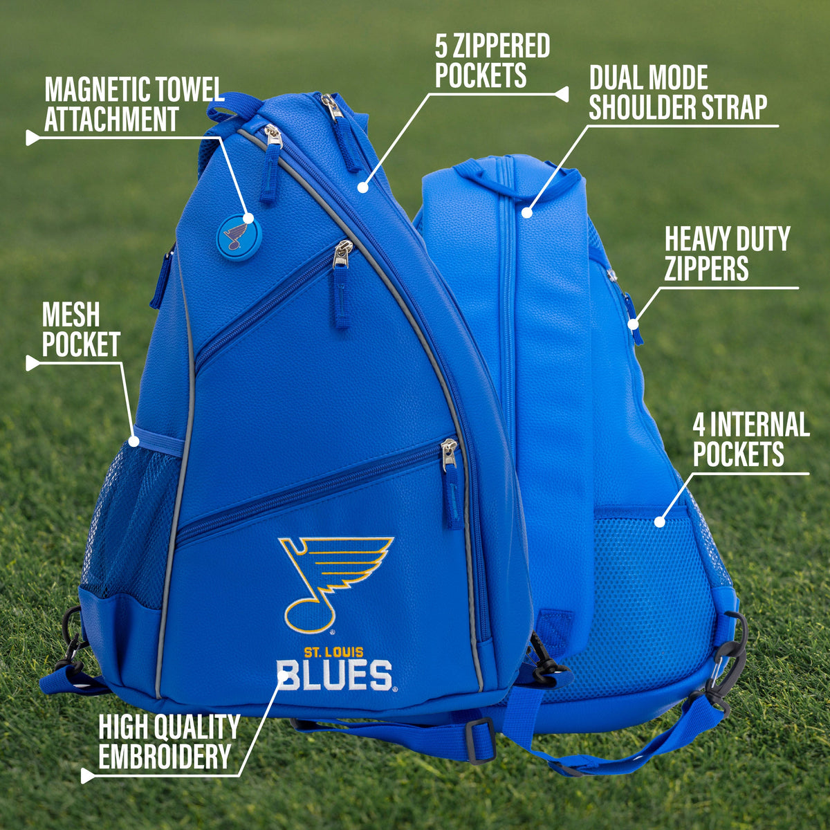 St. Louis Blues PU Leather Backpack