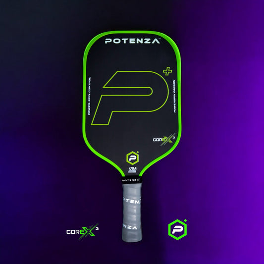 P+ PowerSpin Carbon COREx3 (Neon Green, Elongated Face)
