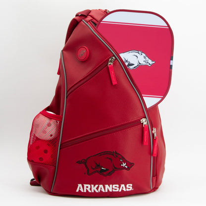 Arkansas Razorbacks PU Leather Backpack