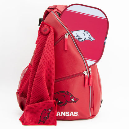 Arkansas Razorbacks PU Leather Backpack