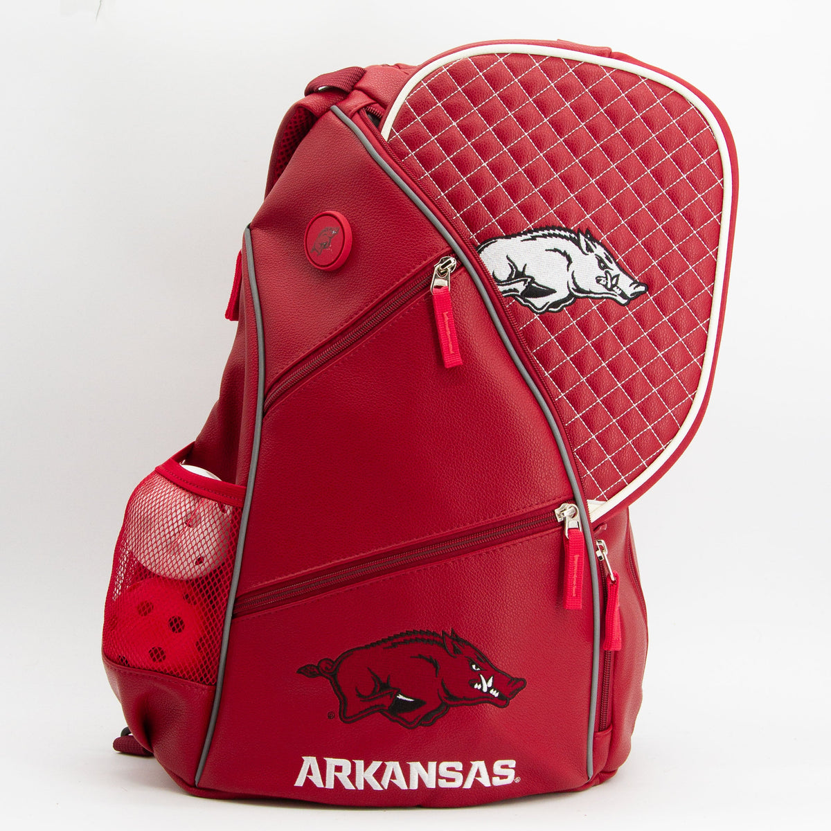 Arkansas Razorbacks PU Leather Backpack