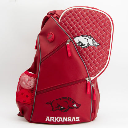 Arkansas Razorbacks PU Leather Backpack
