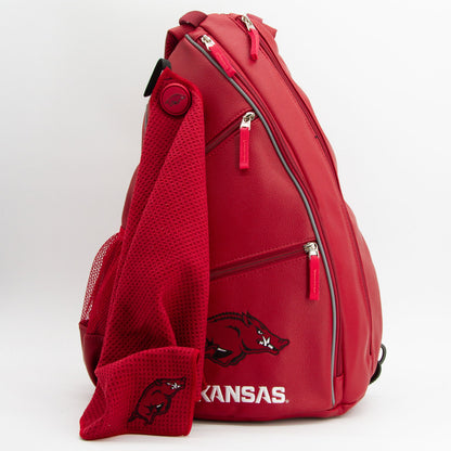 Arkansas Razorbacks PU Leather Backpack