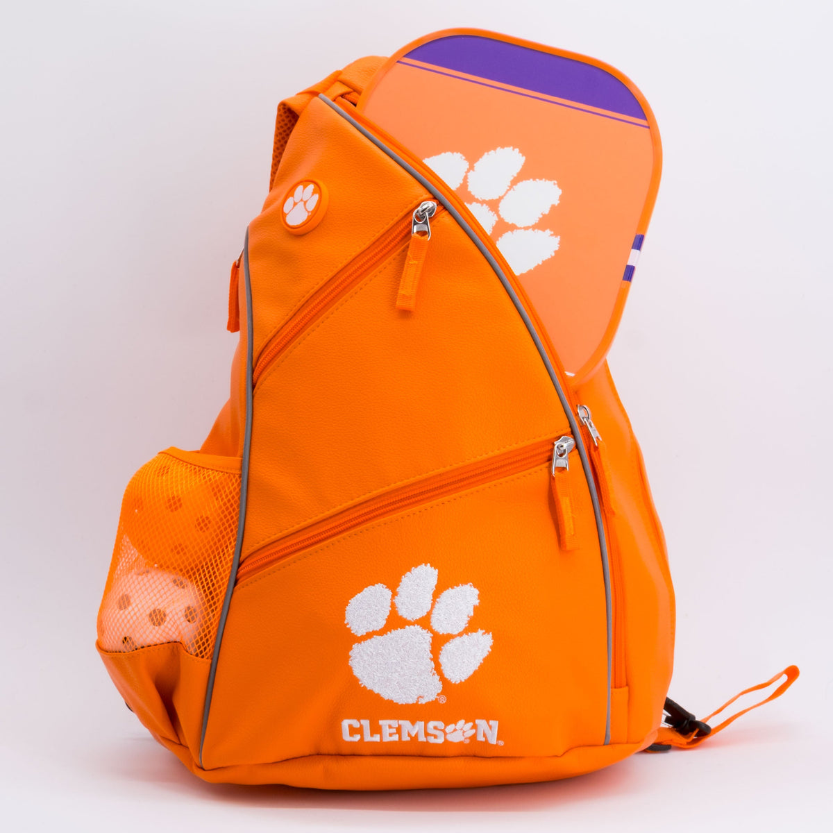 Clemson Tigers PU Leather Backpack