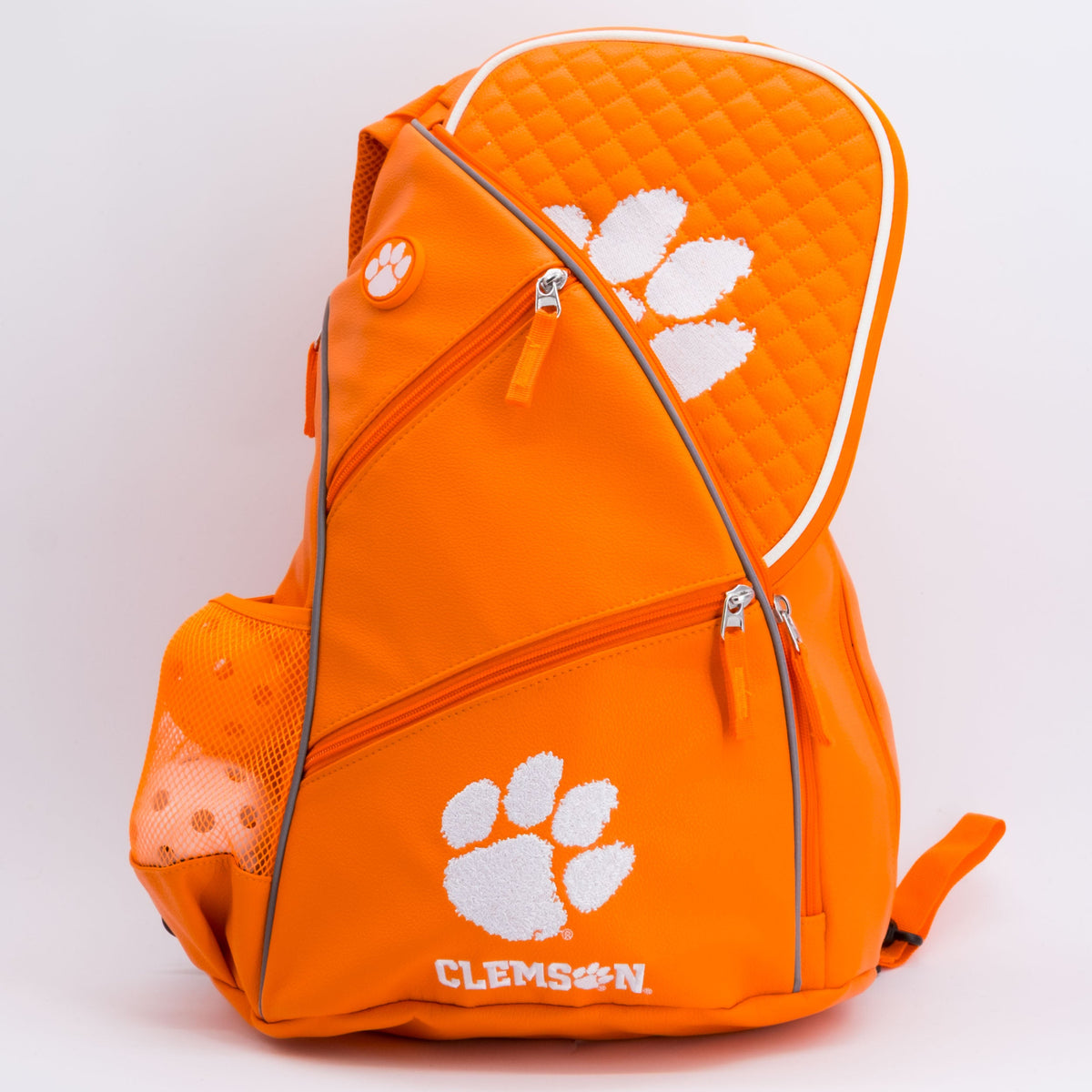 Clemson Tigers PU Leather Backpack