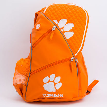 Clemson Tigers PU Leather Backpack