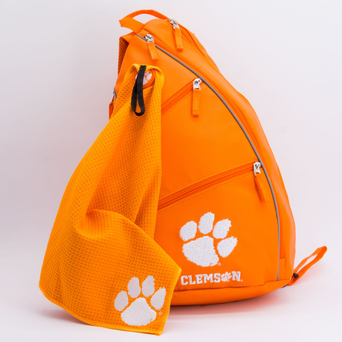 Clemson Tigers PU Leather Backpack