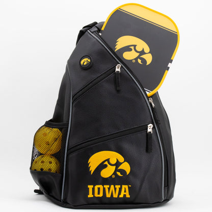 Iowa Hawkeyes PU Leather Backpack