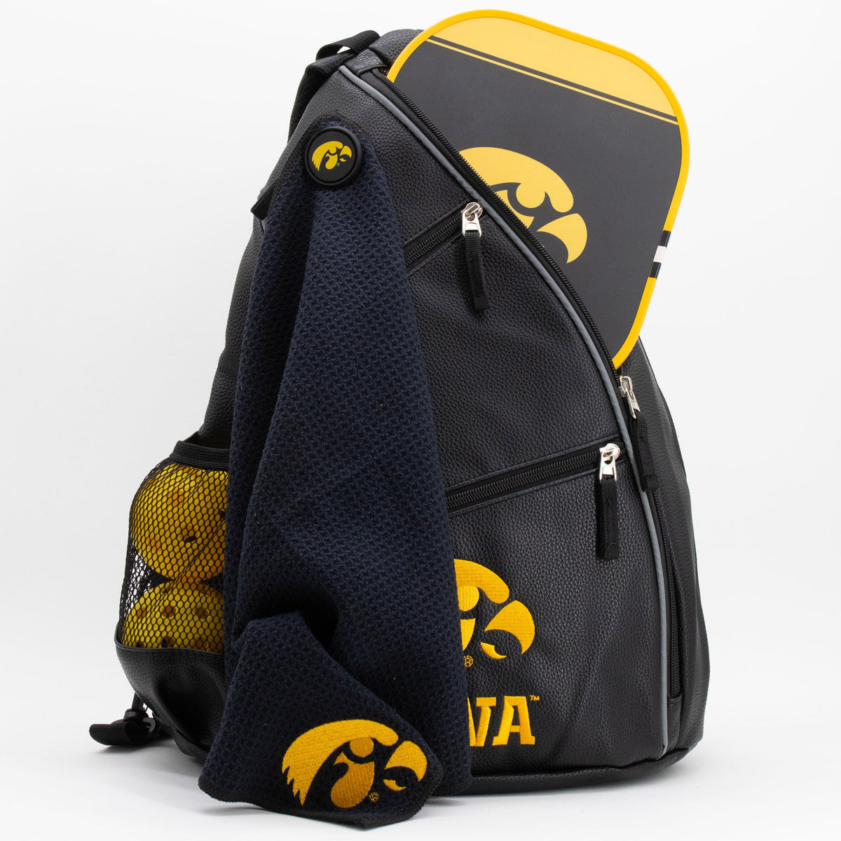 Iowa Hawkeyes PU Leather Backpack