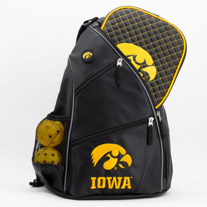 Iowa Hawkeyes PU Leather Backpack