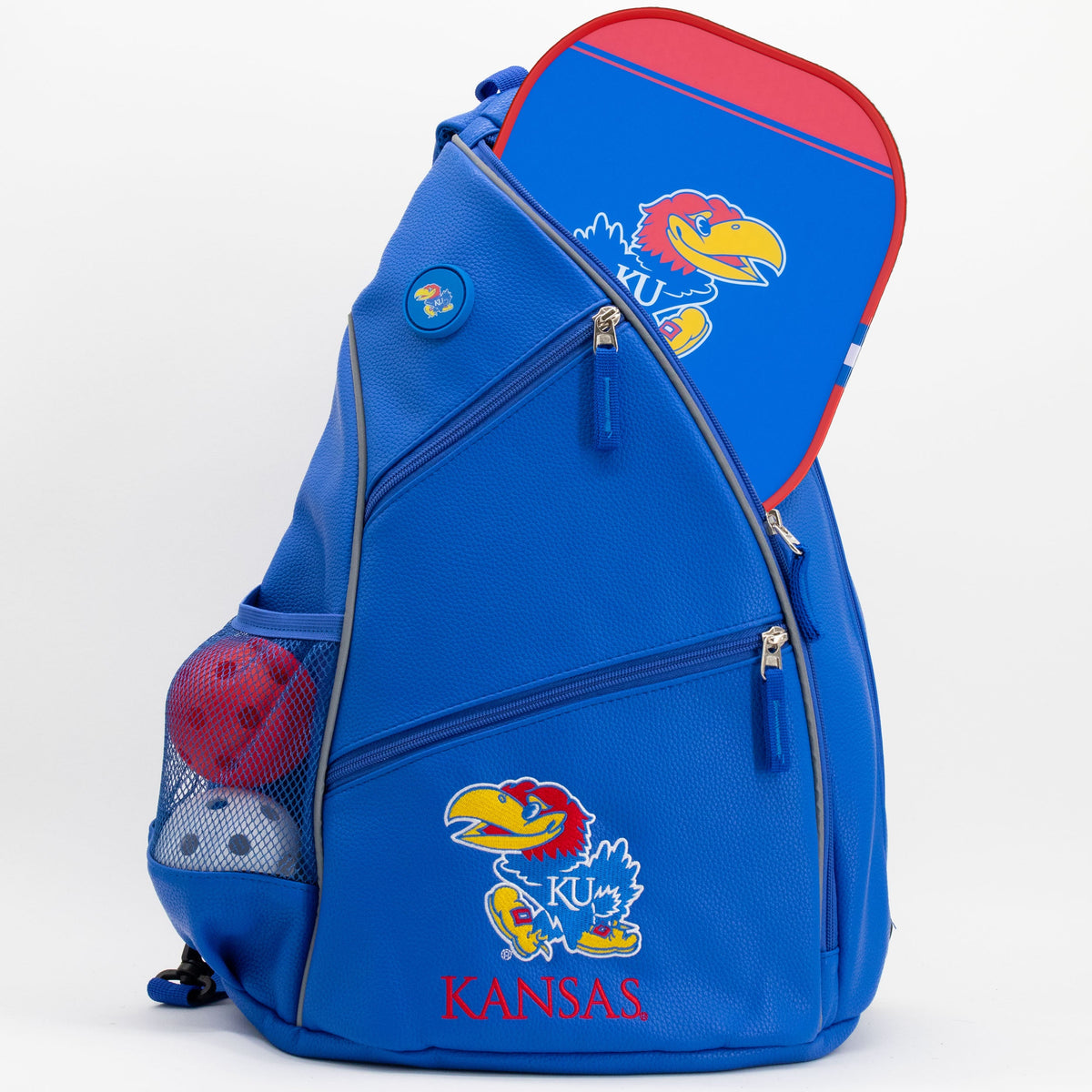 Kansas Jayhawks PU Leather Backpack