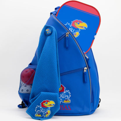 Kansas Jayhawks PU Leather Backpack