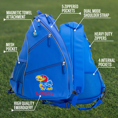 Kansas Jayhawks PU Leather Backpack