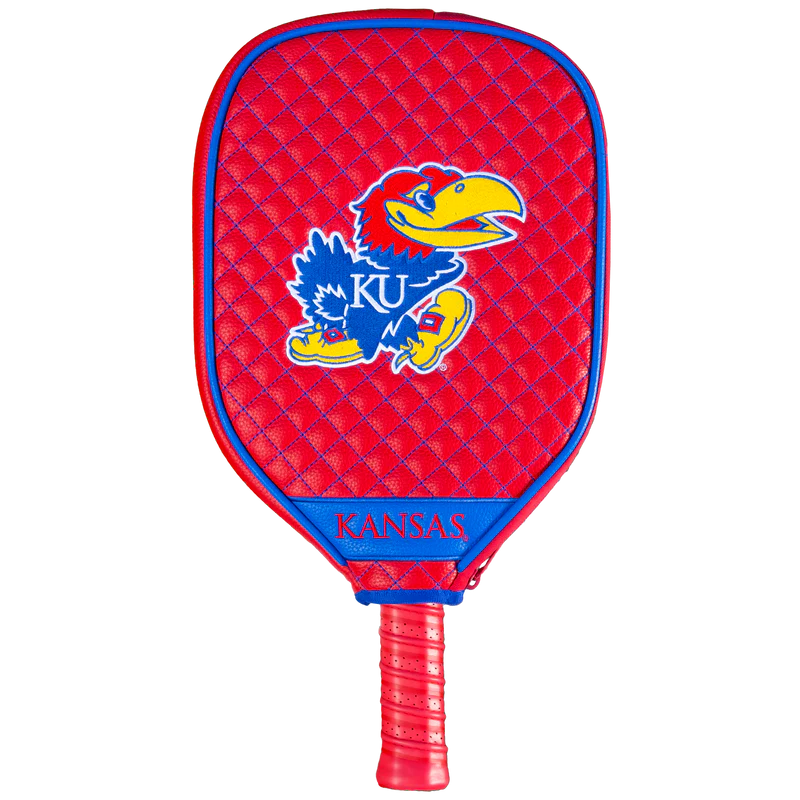 Kansas Jayhawks Premium Quilted Pickleball Paddle Cover