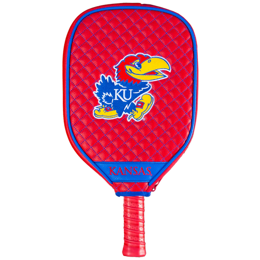 Kansas Jayhawks Premium Quilted Pickleball Paddle Cover