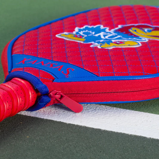 Kansas Jayhawks Premium Quilted Pickleball Paddle Cover