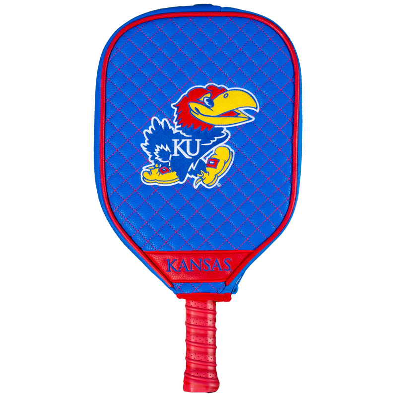 Kansas Jayhawks Premium Quilted Pickleball Paddle Cover