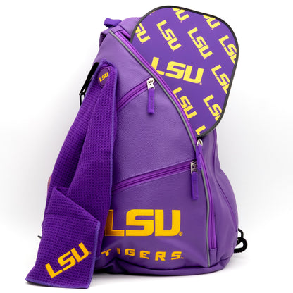 LSU Tigers PU Leather Backpack