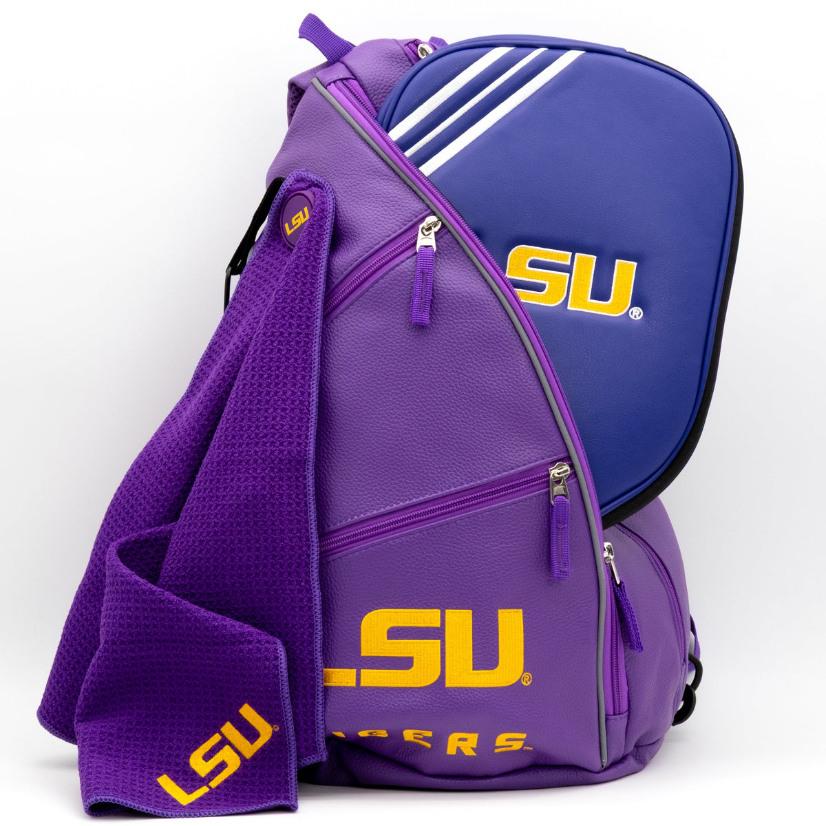 LSU Tigers PU Leather Backpack