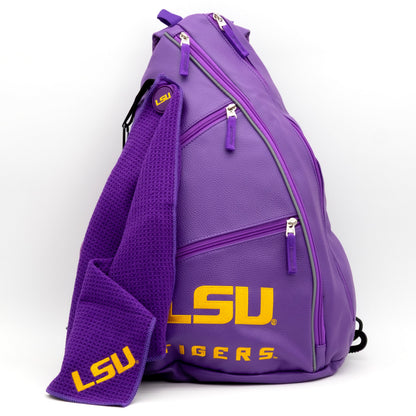 LSU Tigers PU Leather Backpack